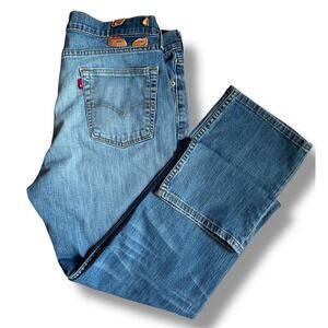 Levis 514 Straight Fit Mens Jeans 34x30 Blue Medium Wash Stretch Denim